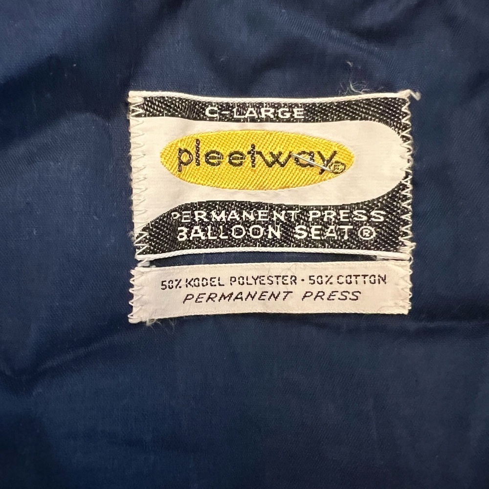 Vintage Pleetway Balloon Seat Pajama Brown Paisley Blue Toile Set Size C Large - Picture 2 of 8